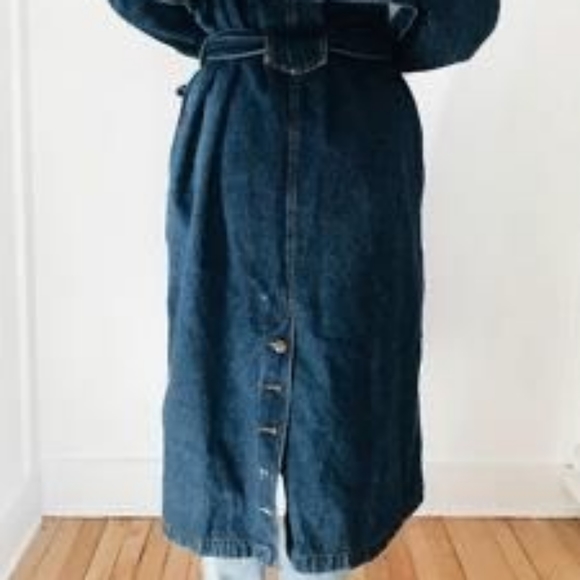SOLD! Vintage Denim Duster Coat / Together SZ 8 - Picture 6 of 8